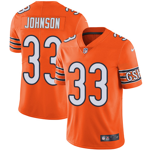 Nike Bears #33 Jaylon Johnson Orange Youth Stitched NFL Limited Rush Jersey